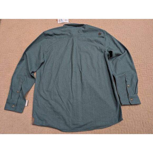 NWT Levitate Shirt Mens XXL 2XL 2X Pond Turquoise Herringbone Flannel - Picture 2 of 11